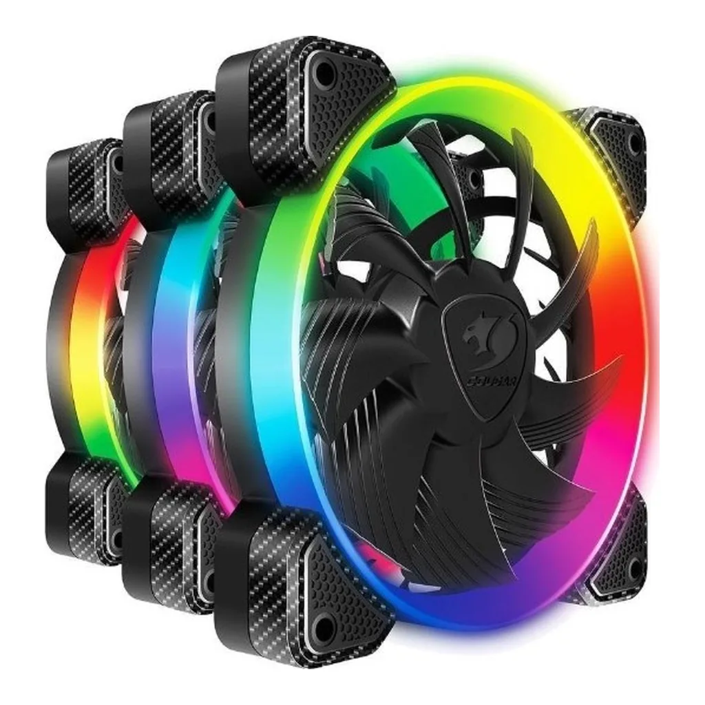 Cougar VORTEX RGB SPB 120 PWM HDB COOLING KIT - 3 PACK | CG-FAN-VRTX120SPB-RGB-3PCK - Image 3 Cougar VORTEX RGB SPB 120 PWM HDB COOLING KIT - 3 PACK | CG-FAN-VRTX120SPB-RGB-3PCK