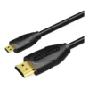 8063900978588815da33bcac5e6dcbf9-hi.jpg Vention Micro HDMI Cable, 8Gbps High Speed Transmission, 4K 60Hz High Dynamic Range HDR Video, Gold Platted Interface, Dolby True Audio, Mirror & Extended Mode, 1 Meter, Black