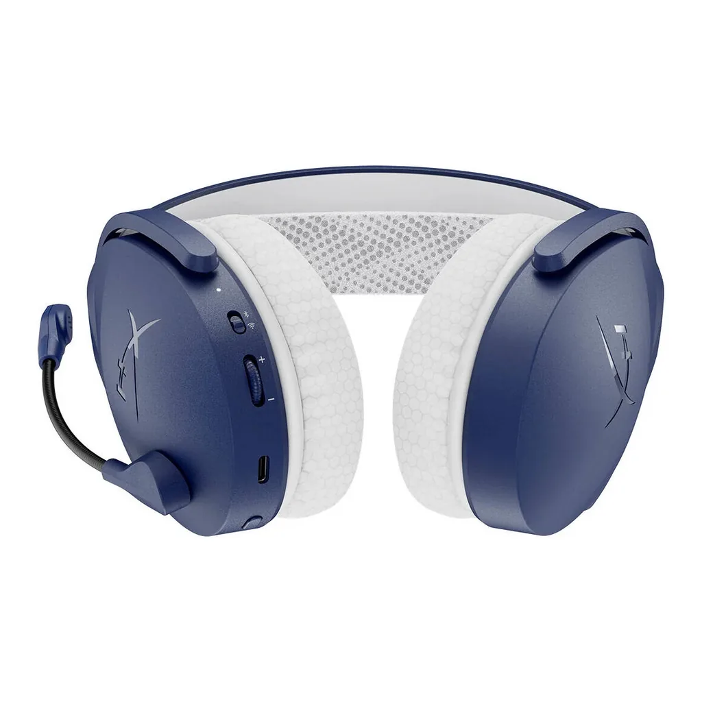 8092878d95637377e9ae75e0997055a9-hi.jpg HyperX Cloud Jet Wireless Gaming Headset, 40mm Drivers, 20Hz to 20kHz Frequency, Unidirectional, Swivel-To-Mute Boom Mic, Bluetooth 5.3, Up to 15M Wireless Range, Blue