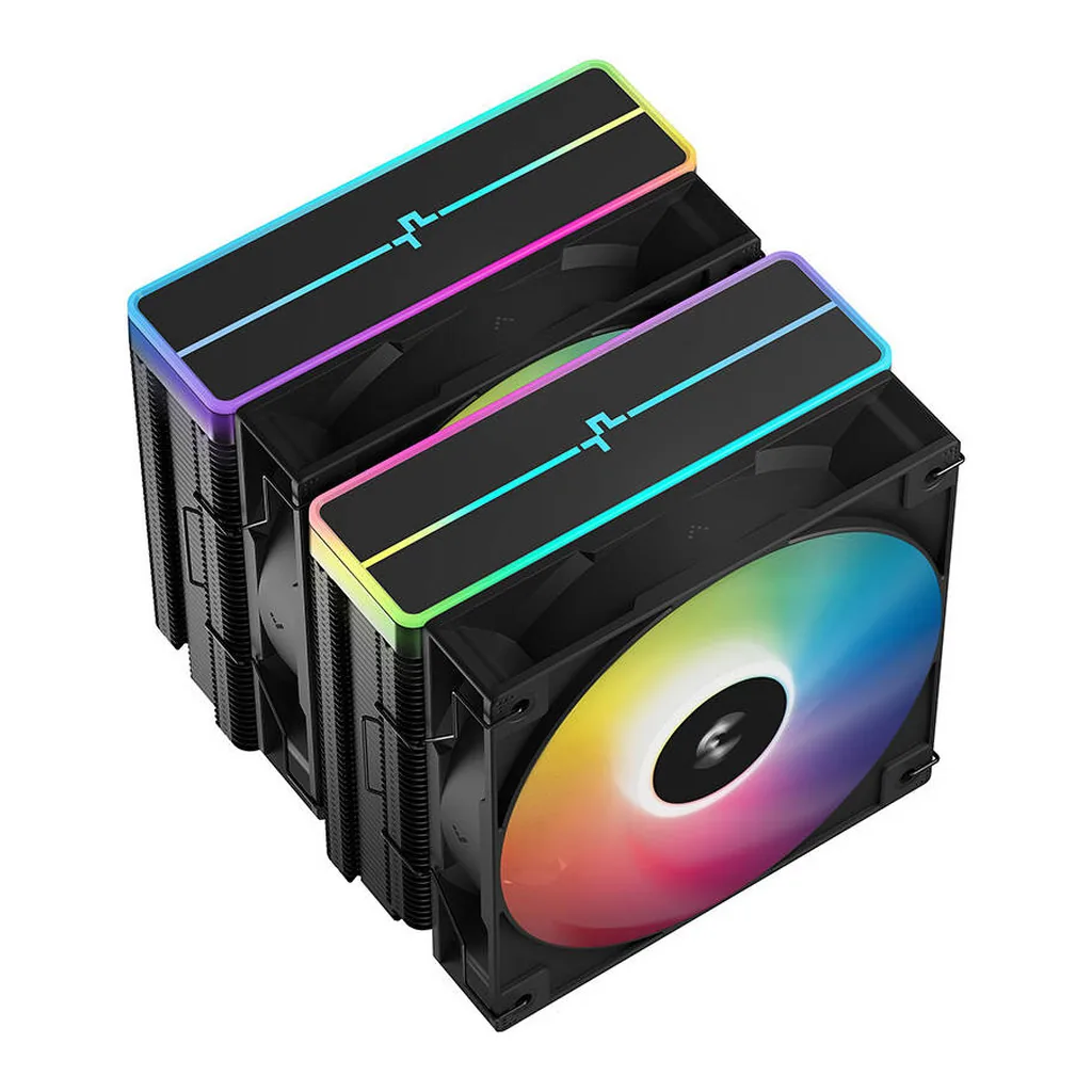 DeepCool AG620 ARGB Dual-Tower 120mm CPU Cooler, Black | R-AG620-BKAMMN-GJD - Image 3 DeepCool AG620 ARGB Dual-Tower 120mm CPU Cooler, Black | R-AG620-BKAMMN-GJD