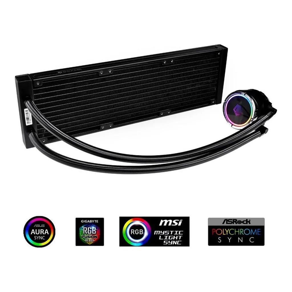 ID-COOLING ZOOMFLOW 360X ARGB CPU Water Cooler 5V Addressable RGB AIO Cooler 360mm CPU Liquid Cooler 3X120mm RGB Fan | ID-CPU-ZOOMFLOW360XARGB - Image 3 ID-COOLING ZOOMFLOW 360X ARGB CPU Water Cooler 5V Addressable RGB AIO Cooler 360mm CPU Liquid Cooler 3X120mm RGB Fan | ID-CPU-ZOOMFLOW360XARGB