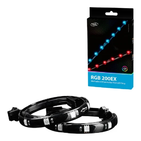 DeepCool RGB 200 EX MultiColor LED Strip Magnetic Lighting Kit for Computer Case | DP-LED-RGB200EX - Image 1 DeepCool RGB 200 EX MultiColor LED Strip Magnetic Lighting Kit for Computer Case | DP-LED-RGB200EX