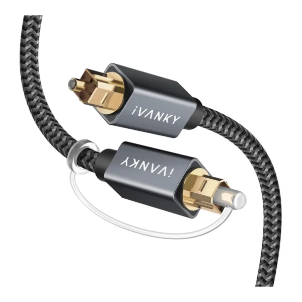 81kEYrMuLL.jpg IVANKY Optical Audio Cable 10ft, Toslink Fiber Optic S/PDIF Digital Audio