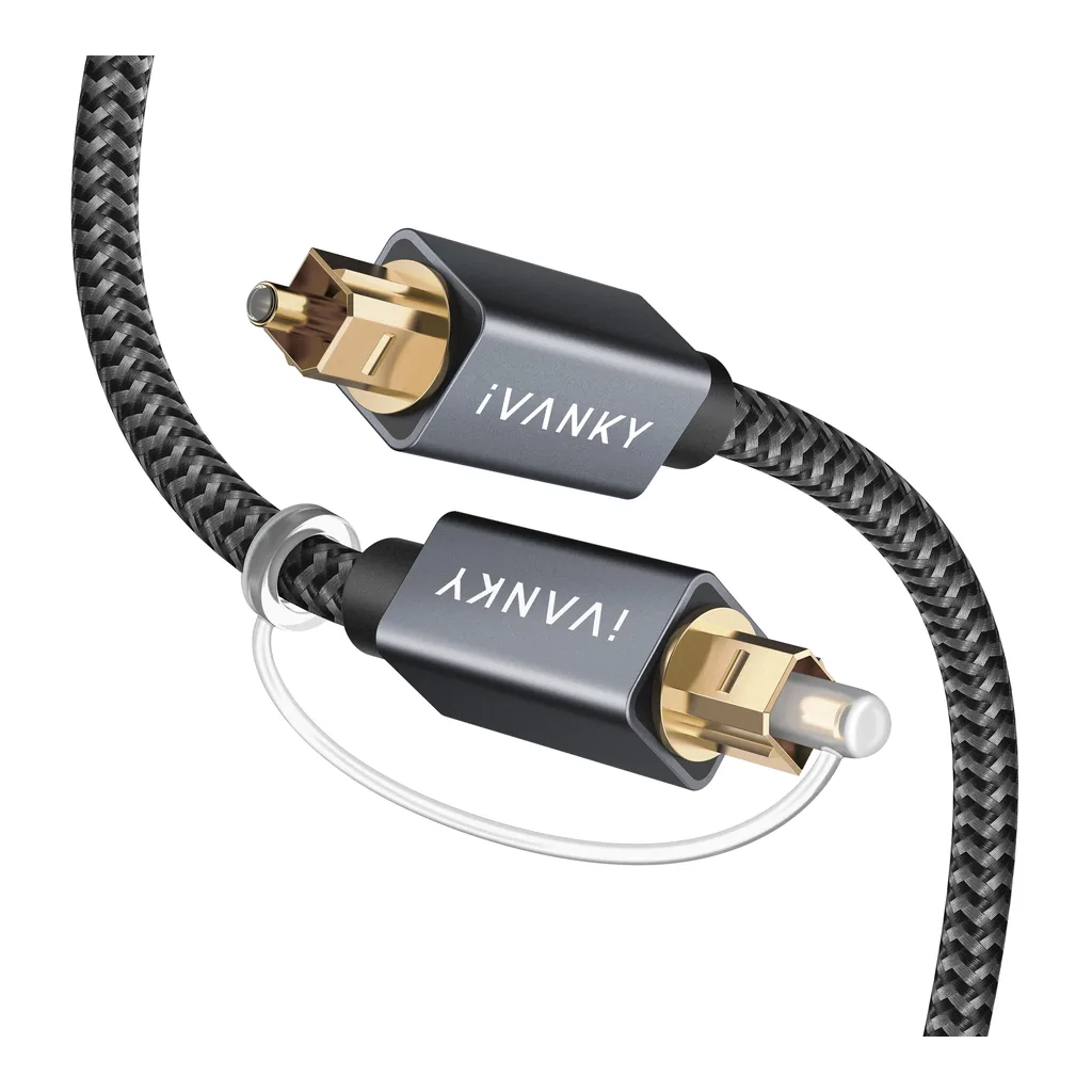 81kEYrMuLL.jpg IVANKY Optical Audio Cable 10ft, Toslink Fiber Optic S/PDIF Digital Audio