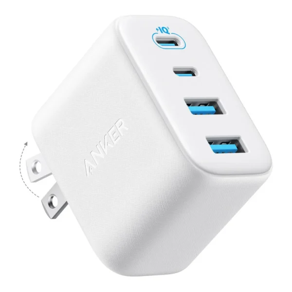 83348b86-47f3-48c0-a51a-13ce2ec5368f.jpg Anker - Zolo GaN Wall Charger (50W, 4 Ports, 2 USB-C + 2 USB-A) - White - White