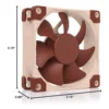 Noctua NF A8 ULN 80mm Ultra Low Noise Cooling Fan, Brown - Image 6 Noctua NF A8 ULN 80mm Ultra Low Noise Cooling Fan, Brown