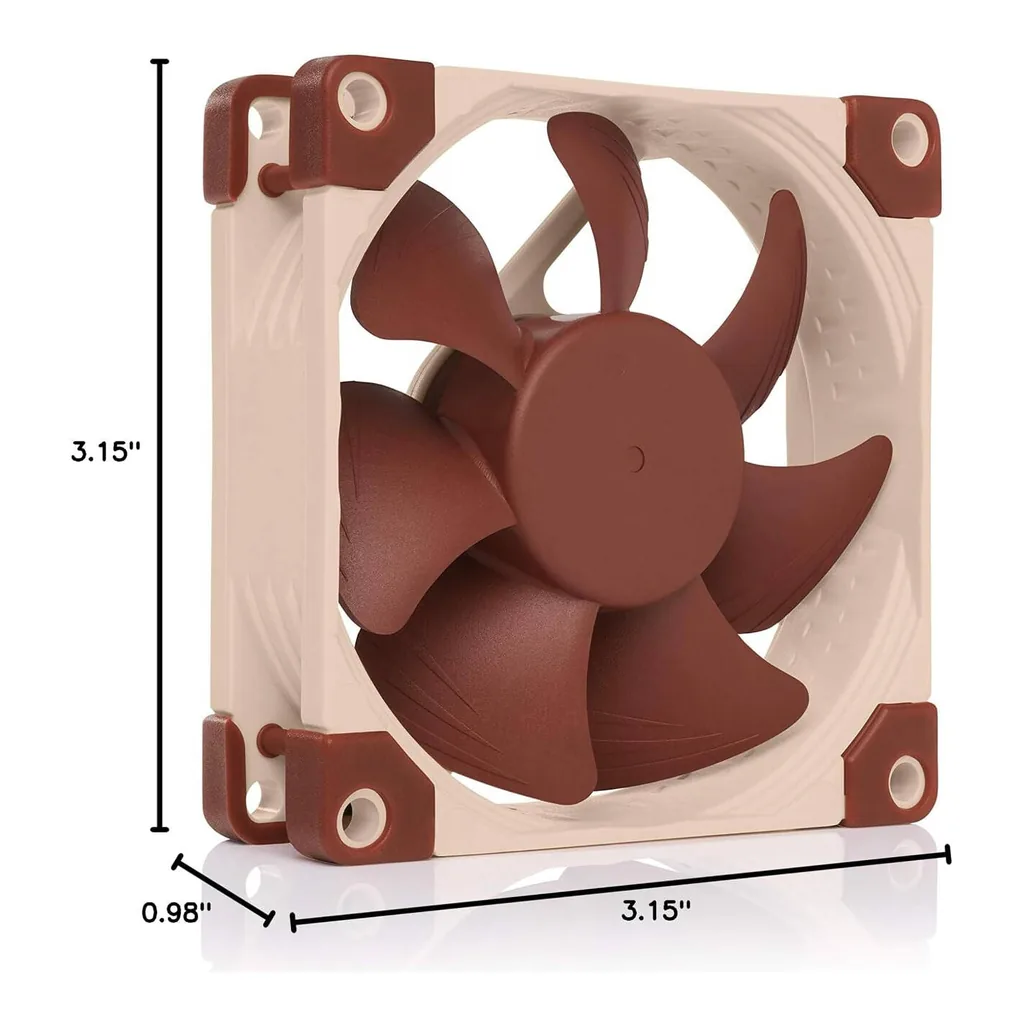 Noctua NF A8 ULN 80mm Ultra Low Noise Cooling Fan, Brown - Image 6 Noctua NF A8 ULN 80mm Ultra Low Noise Cooling Fan, Brown