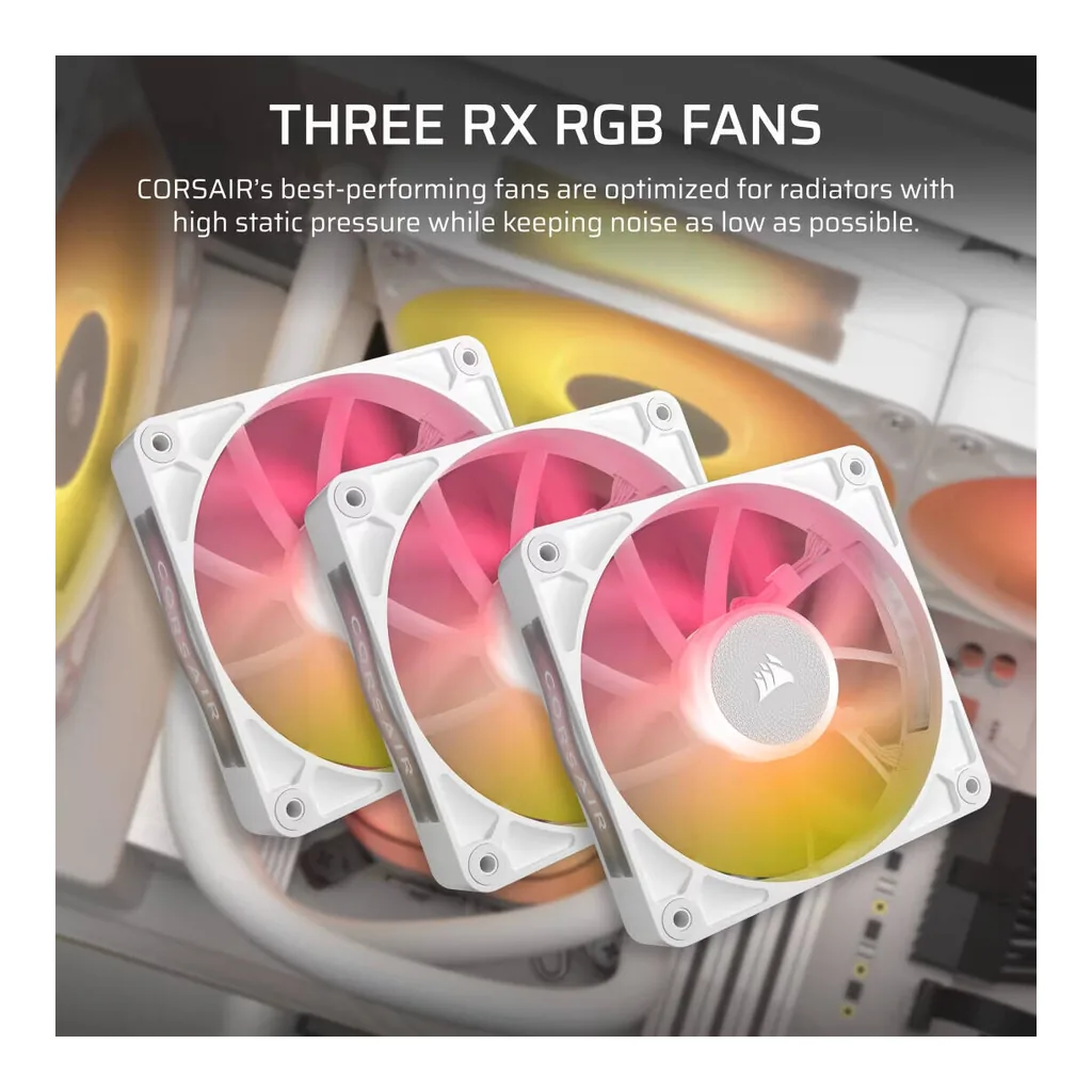 Corsair iCUE LINK TITAN 360 RX LCD AIO Liquid CPU Cooler, White | CW-9061026-WW - Image 3 Corsair iCUE LINK TITAN 360 RX LCD AIO Liquid CPU Cooler, White | CW-9061026-WW
