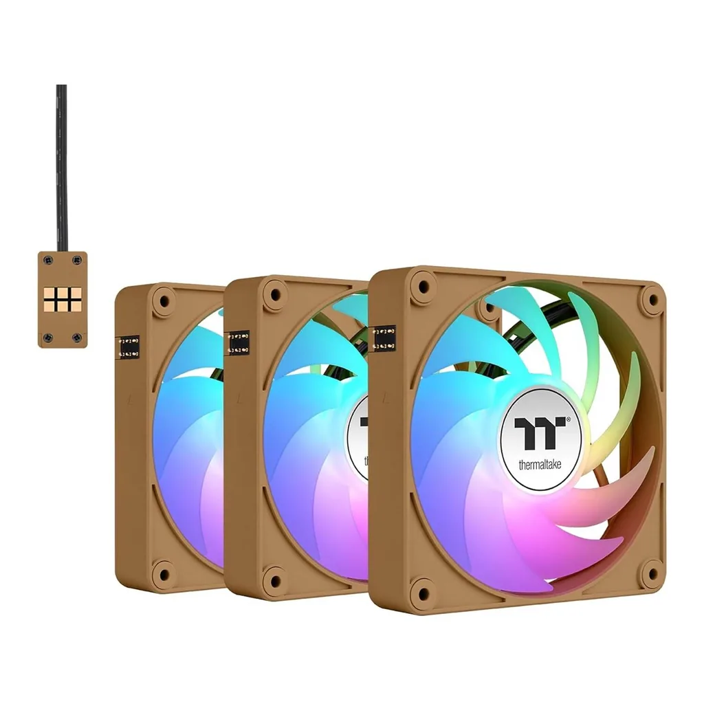 Thermaltake CT120 EX Reverse ARGB Sync PC Cooling Fan, Gravel Sand | CL-F224-PL12GS-A - Image 3 Thermaltake CT120 EX Reverse ARGB Sync PC Cooling Fan, Gravel Sand | CL-F224-PL12GS-A