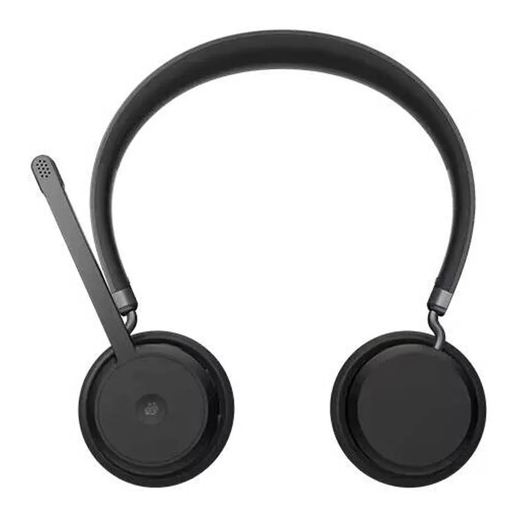 85952789e11c1f395f0c4ddcaff6cdb0-hi.jpg Lenovo Wireless VoIP Headset, 640 mAh Capacity, 40 mm Driver, 20 Hz - 20 kHz Frequency Range, Bluetooth 5.3, USB Digital Audio, 32 Ohm Impedance, Professional Call Performance, Black