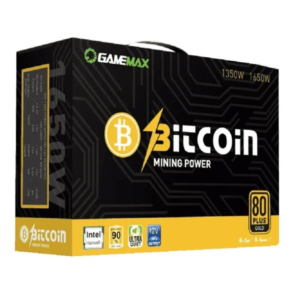 85c48a6f8b91857273f36629ecacc342-hi.jpg GameMax GM-1350 1350W Bitcoin Mining ATX Power Supply, 87% Efficiency, 80+ Gold, 12V Rail, 140mm Fan Support, 100V-240V, Thermal Control Technology | GM-1350