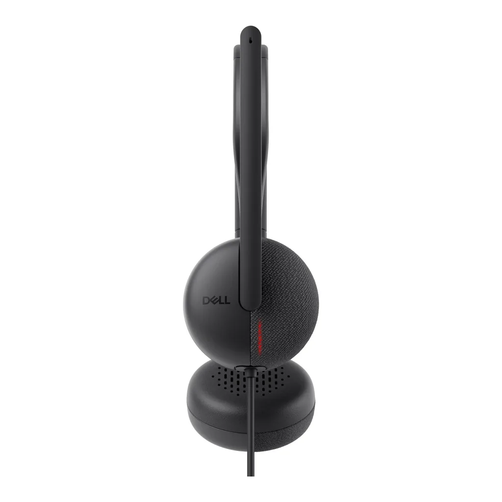862007cc054ff5479f5d09d51c83b2bf-hi.jpg Dell WH3024 Wired On-Ear Headset, 28mm Speaker Size, Passive Noise Cancellation, Uni-Directional, AI Beam Forming, 2m Cable Length, USB Type-C Wired, Black