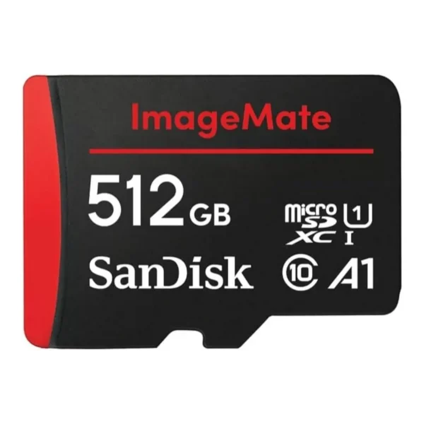 865605f12836d89a1289402aed03bb47-hi.jpg SanDisk ImageMate MicroSDXC Memory Card with Adapter, 512GB Capacity, Super-Fast Read Speeds Up to 195MB/s, UHS Speed Class U1 & Speed Class 10, A1 Rating, Black | 31105436945