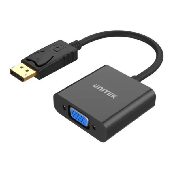 878dfce5cb8e0094b00dc89e0d821425-md.jpg Unitek DisplayPort to VGA Adapter, VGA 1080P UXGA Resolution, Diminutive Dimension, Plug And Play, 20cm Cable Length, Black | Y-5118E