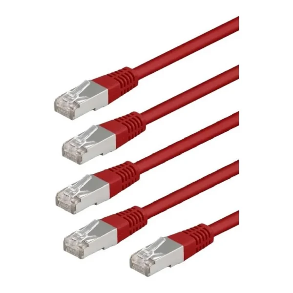 87aa5368727fc7f4bb59cd0c1e8c7b5e-hi.jpg AICO 0.5M Cat6 RJ45 UTP Network Cable, Red, Pack of 5 Cables