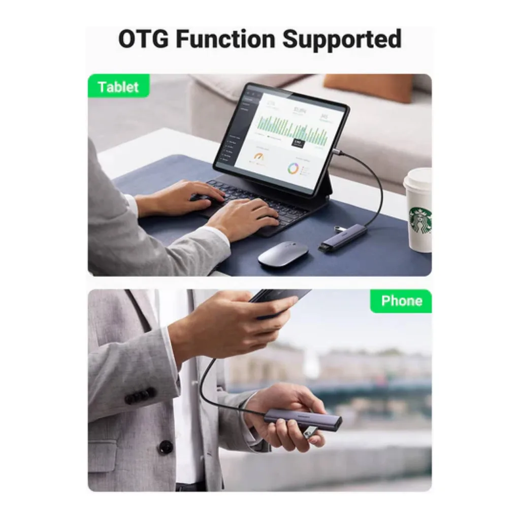 8a3bb068b94b75b32bdb29d3ed08046c-hi.jpg UGREEN USB-C to 4xUSB 3.0 Hub | 20841