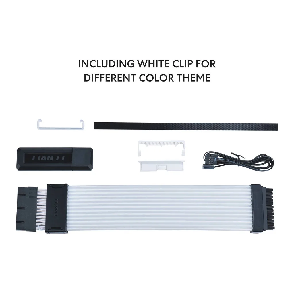 Lian Li Strimer Wireless 24-Pin ARGB Motherboard Extension Cable | PW24-1W-T - Image 5 Lian Li Strimer Wireless 24-Pin ARGB Motherboard Extension Cable | PW24-1W-T