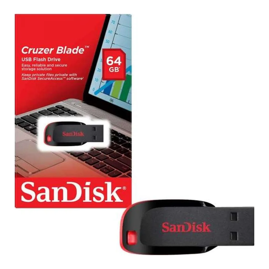 8bebf61e8bba6cbf63e76c00a10ceba1-hi.jpg SanDisk 64GB Cruzer Blade USB Flash Drive | SDCZ50-064G-B35
