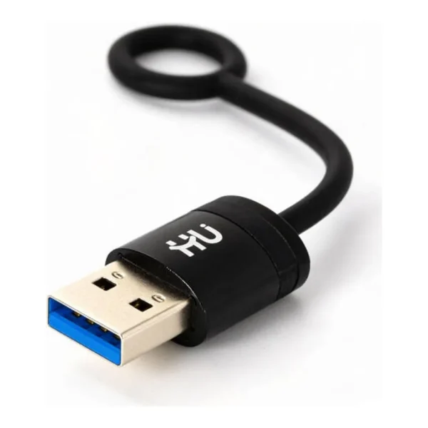 8cf09accc1c03f4031c1e2bb6ae0c4f1-md.jpg HU USB 3.0 Male to USB-C Female Adapter, 5Gbps High-Speed Data Transfer, Aluminum Alloy Build, Anti-Loss Silicone Strap, Compact Design for Charging & Syncing USB-C Devices, Black | HAC-1009