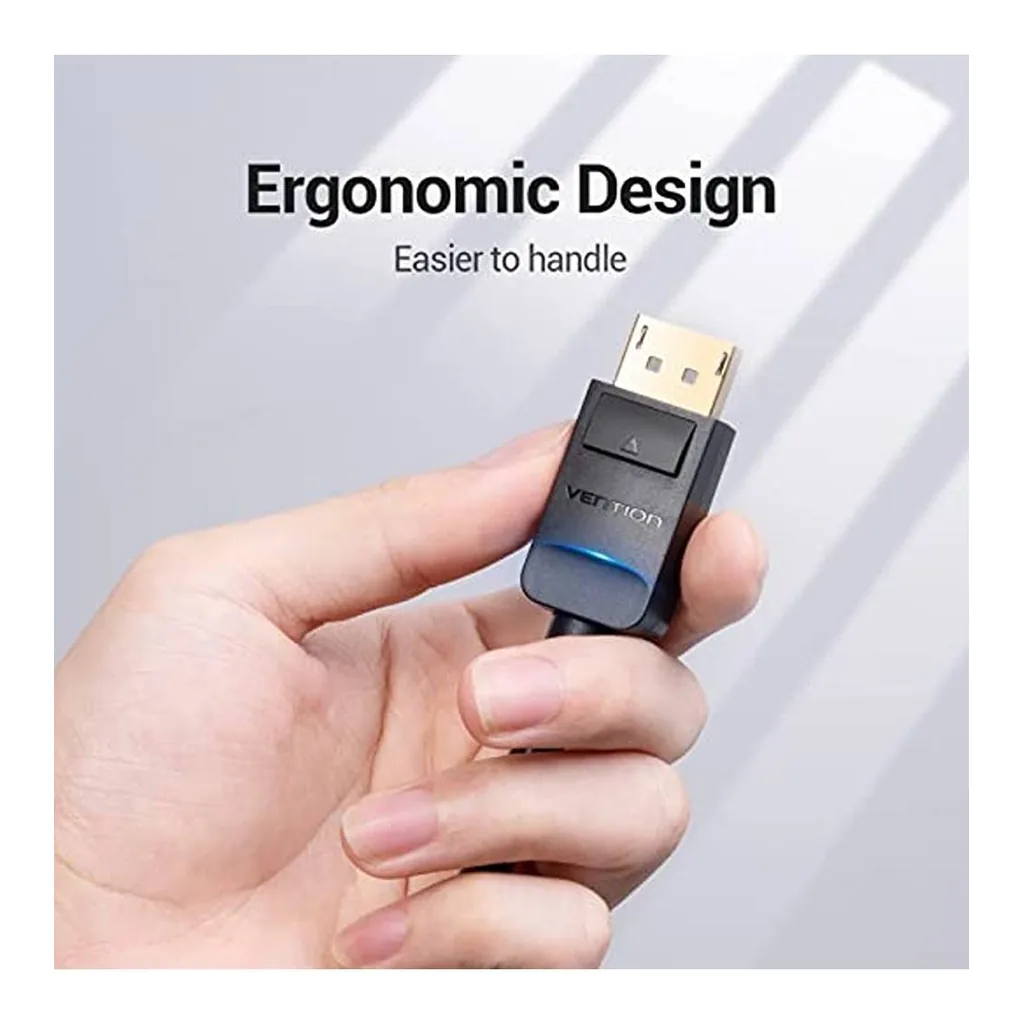 8de271969239e0b48c455e12403c8d9a-hi.jpg Vention DP to VGA Cable, 1080P HD, Fastener and Ergonomic Design, Gold Platted Interface, 30AWG Core Diameter, 3 Meter, Black | HBLBI