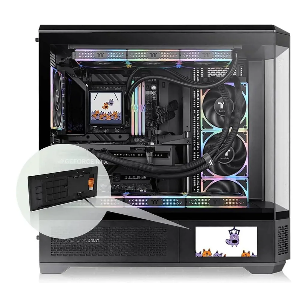 Thermaltake 6.0" LCD Panel Kit for View 600 TG, Black | AC-080-OO1NAN-A1 - Image 4 Thermaltake 6.0" LCD Panel Kit for View 600 TG, Black | AC-080-OO1NAN-A1