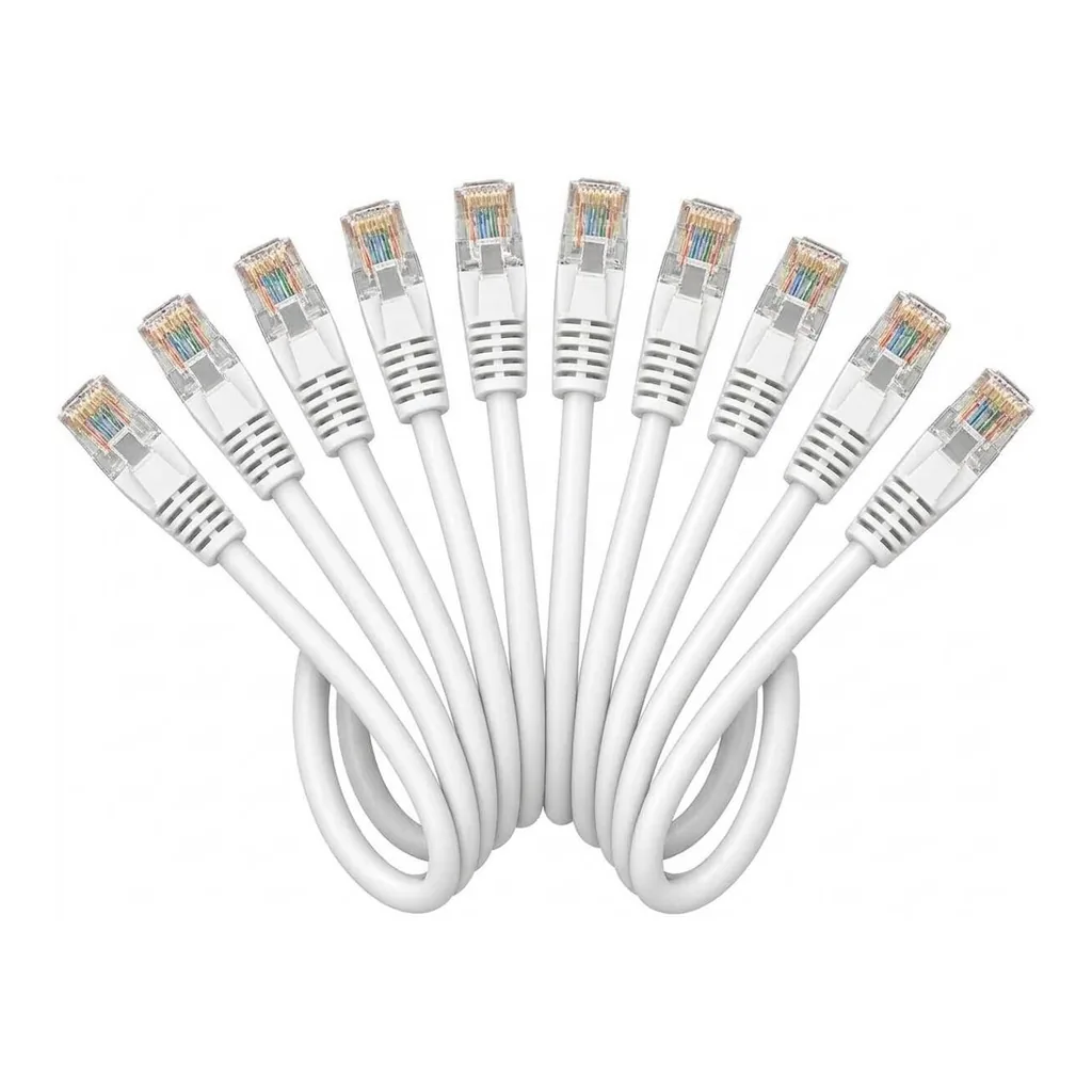 8e5ac636fc7b94c9f0f7c6563901c9f6-hi.jpg AICO 0.5M Cat6 RJ45 UTP Network Cable, White, Pack of 10 Cables