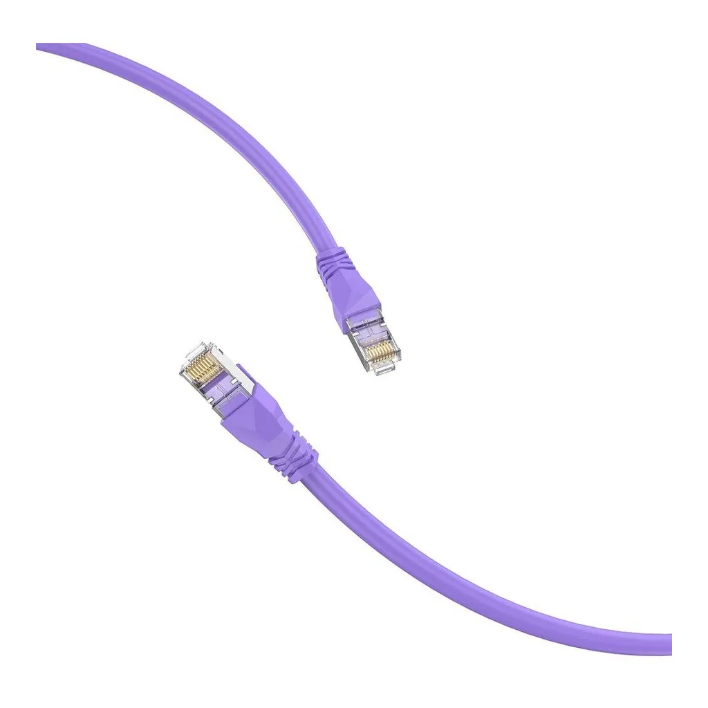 8fe54451b9066d468374d951f062aefa-hi.jpg Vention Cat.6a S/FTP Patch Cord, 26AWG, Up to 10Gbps Data Transmisson, OFC Standard, RJ45 Plug, PVC Enclosure, Copper Conductor, 5M Cable Length, Purple