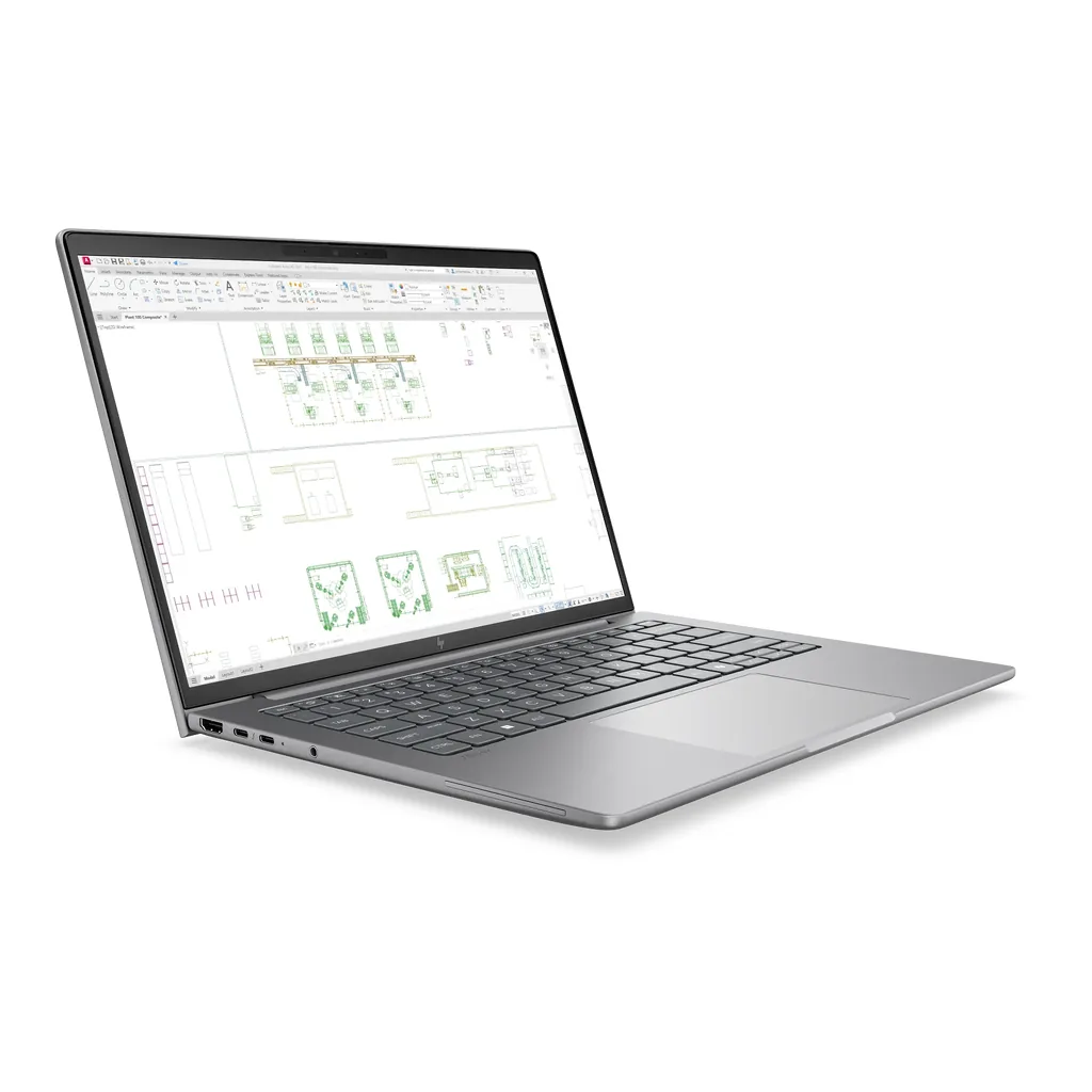 HP ZBook 8 G2i 14 Meteor Silver – Product view 6 HP ZBook 8 G2i 14-inch mobile workstation in meteor silver, manufacturer product view 6