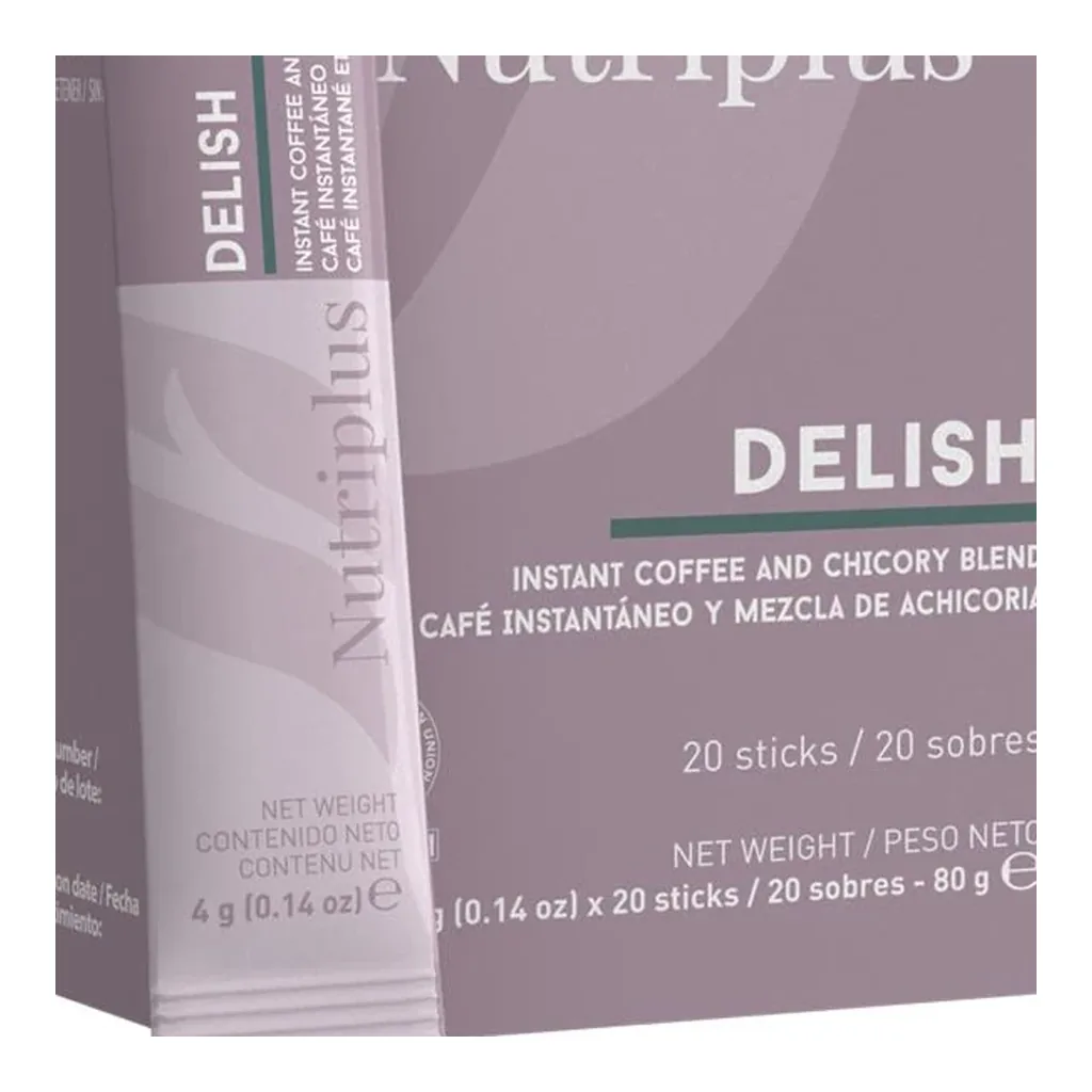 FARMASI Delish Instant Coffee and Chicory Blend Sticks — 20 x 4 g – Official product photograph detail FARMASI Delish Instant Coffee and Chicory Blend Sticks — 20 x 4 g – Official product photograph detail