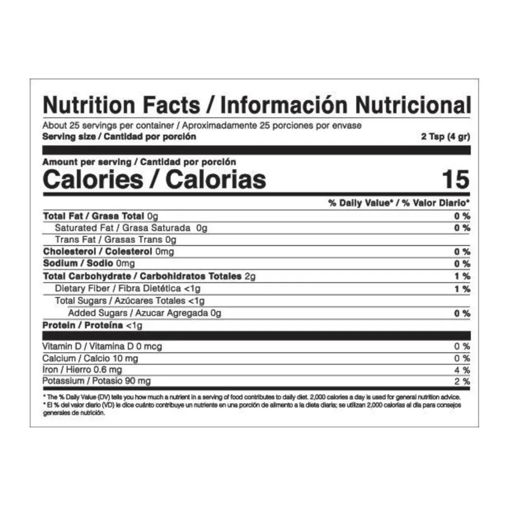 FARMASI Delish Instant Coffee and Chicory Blend 100 g — Official nutrition or supplement facts FARMASI Delish Instant Coffee and Chicory Blend 100 g — Official nutrition or supplement facts