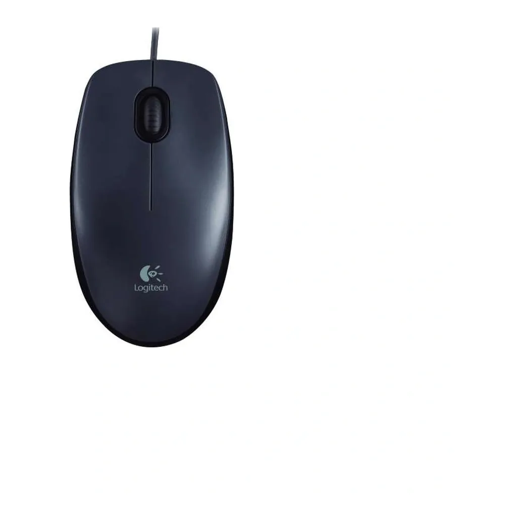 Logitech M90 Wired USB Mouse, 1000 DPI, Black - View 1 Logitech M90 Wired USB Mouse, 1000 DPI, Black - View 1