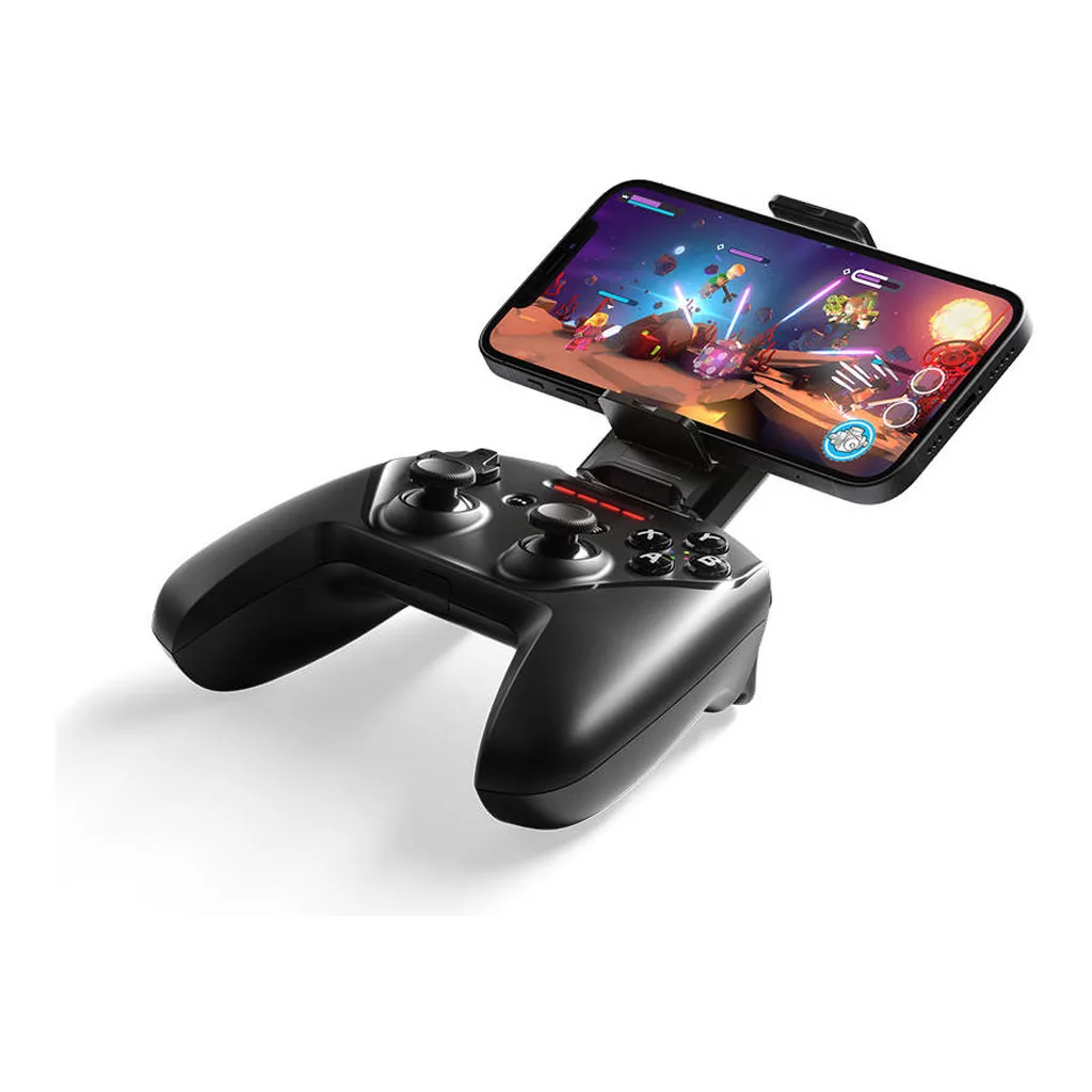 93f39cd273b55b56e193a06f10ba3c9a-hi.jpg SteelSeries Nimbus+ iOS Wireless Gaming Controller, iPhone, iOS, iPad, Apple TV, 50+ Hour Battery Life, Wireless connectivity, Included iPhone Mount, Official Apple Licensed, Black