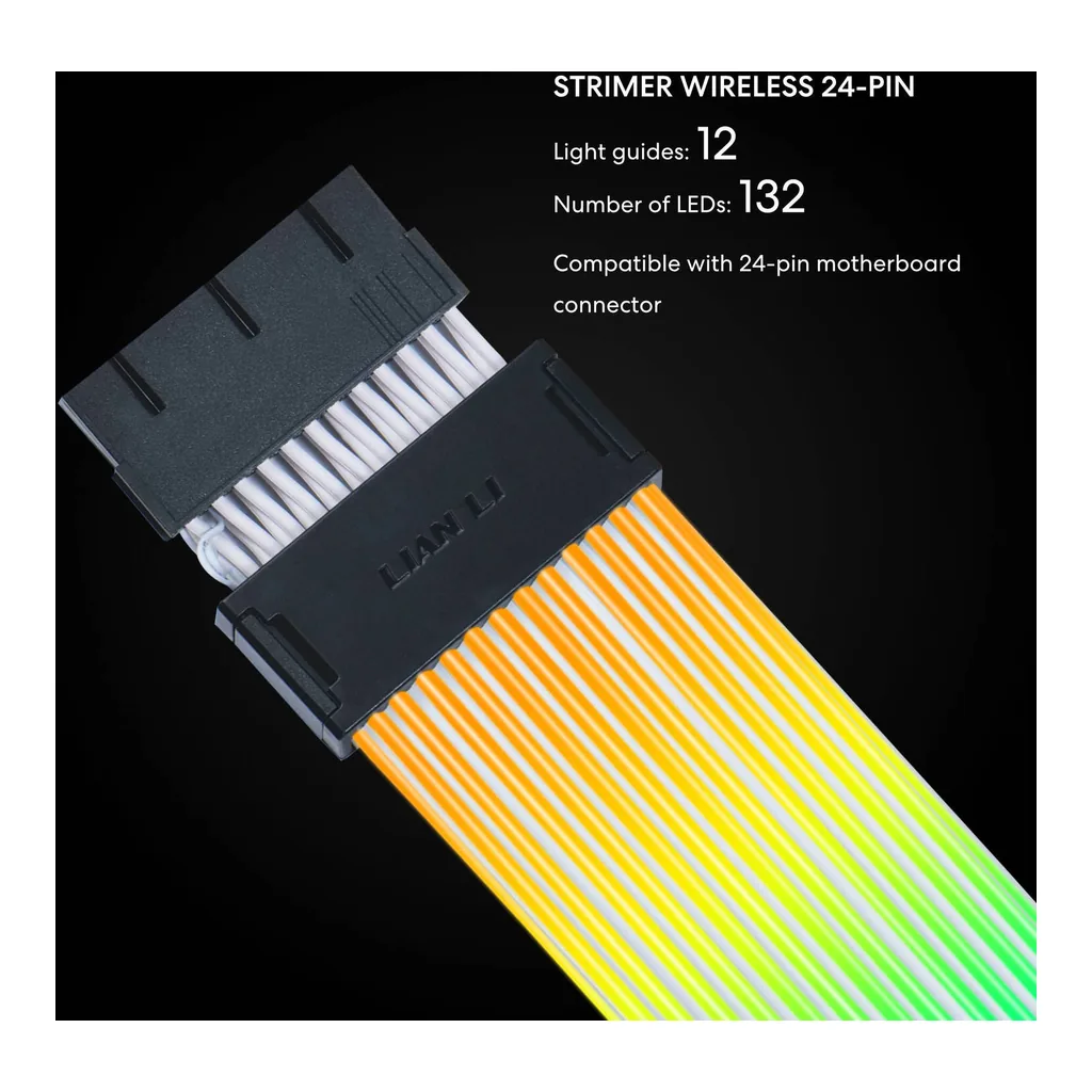 Lian Li Strimer Wireless 24-Pin ARGB Motherboard Extension Cable | PW24-1W-T - Image 4 Lian Li Strimer Wireless 24-Pin ARGB Motherboard Extension Cable | PW24-1W-T