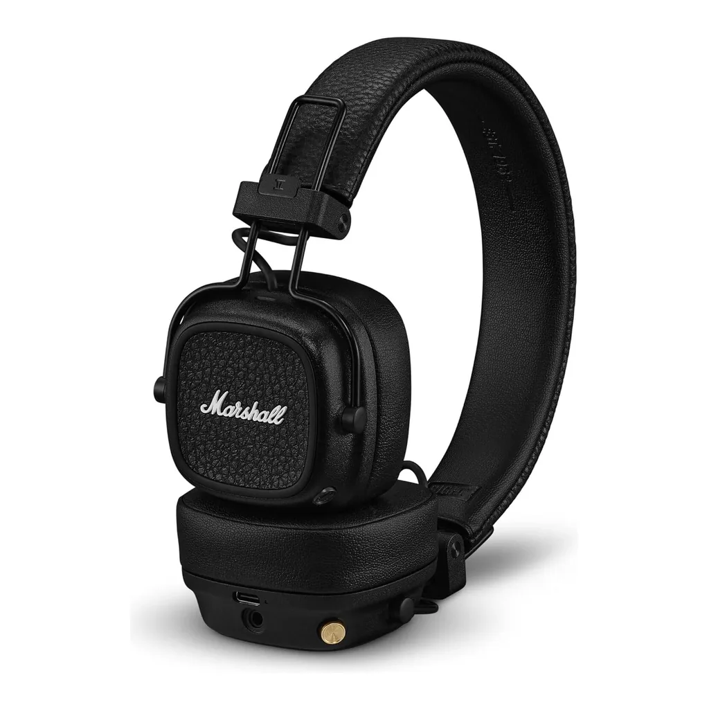 96970c3a95ab677de853ae279bb9b2cb-hi.jpg Marshall Major V Bluetooth Headphones, 40mm Dynamic Drivers, Bluetooth 5.3 Wireless Connectivity, 3.5mm Input/Output Wired Connectivity, Rugged & Foldable Design, Black