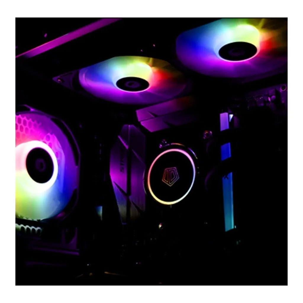 ID-COOLING ZOOMFLOW 360X ARGB CPU Water Cooler 5V Addressable RGB AIO Cooler 360mm CPU Liquid Cooler 3X120mm RGB Fan | ID-CPU-ZOOMFLOW360XARGB - Image 4 ID-COOLING ZOOMFLOW 360X ARGB CPU Water Cooler 5V Addressable RGB AIO Cooler 360mm CPU Liquid Cooler 3X120mm RGB Fan | ID-CPU-ZOOMFLOW360XARGB