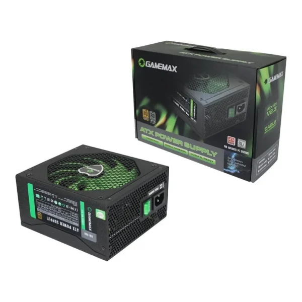 97b34f5013f78a31ed59cb9f246d136f-hi.jpg GameMax 80 Plus Bronze 800W, Modular Active PFC 14CM Fan ATX Power Supply Unit - Black | GM-800