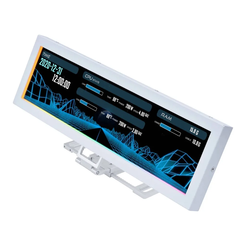 Lian-Li 8.8″ Universal Screen (US88v1), White | SM088W - Image 1 Lian-Li 8.8″ Universal Screen (US88v1), White | SM088W