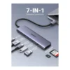9936c1189c0029df88630cf774249994-hi.jpg Ugreen Revodok 7-in-1 USB-C Hub, 4K HDMI, 5Gbps USB-C & USB-A Data Ports, SD/MicroSD Card Reader, 100W Power Delivery, Braided Cable, Aluminum Alloy Shell, Grey | 15214