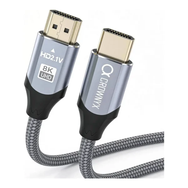 9a18a306cda44787538efe9f3b959936-hi.jpg CROWNYX 1M HDMI 2.1 Cable, 8K@60Hz, 4K@120Hz for TV, PS5 & Xbox, Black