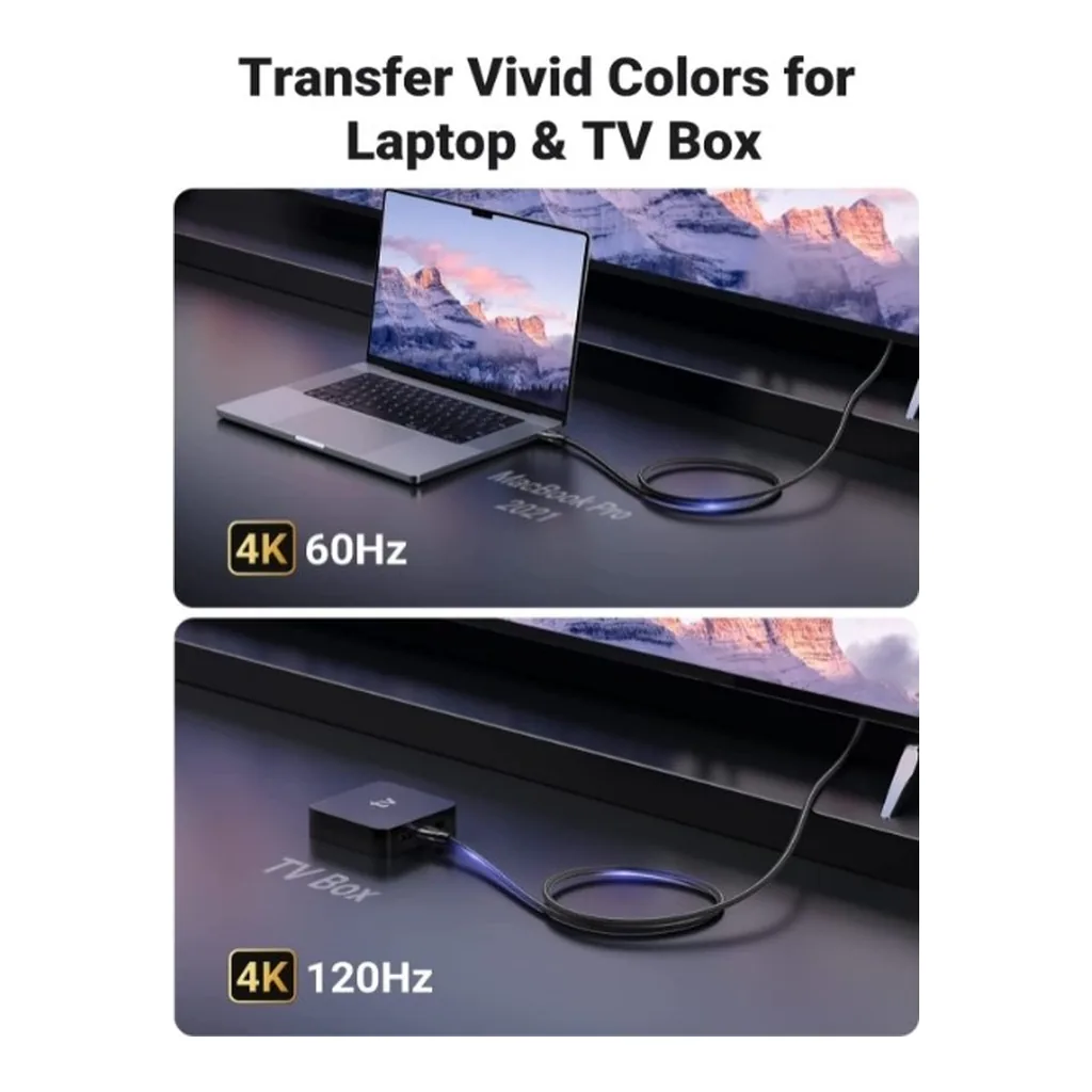 9a964d8f9449e3773af88e09af8f71d6-hi.jpg UGREEN 8K HDMI 2.1 Ultra High Speed Cable, Supports 4K@240Hz and 8K@60Hz, 48Gbps Bandwidth, Male-Male with Braided, Support 3D And Lip Sync, 48 Gbps, Nickle Plated, 3 Meter Length, Black