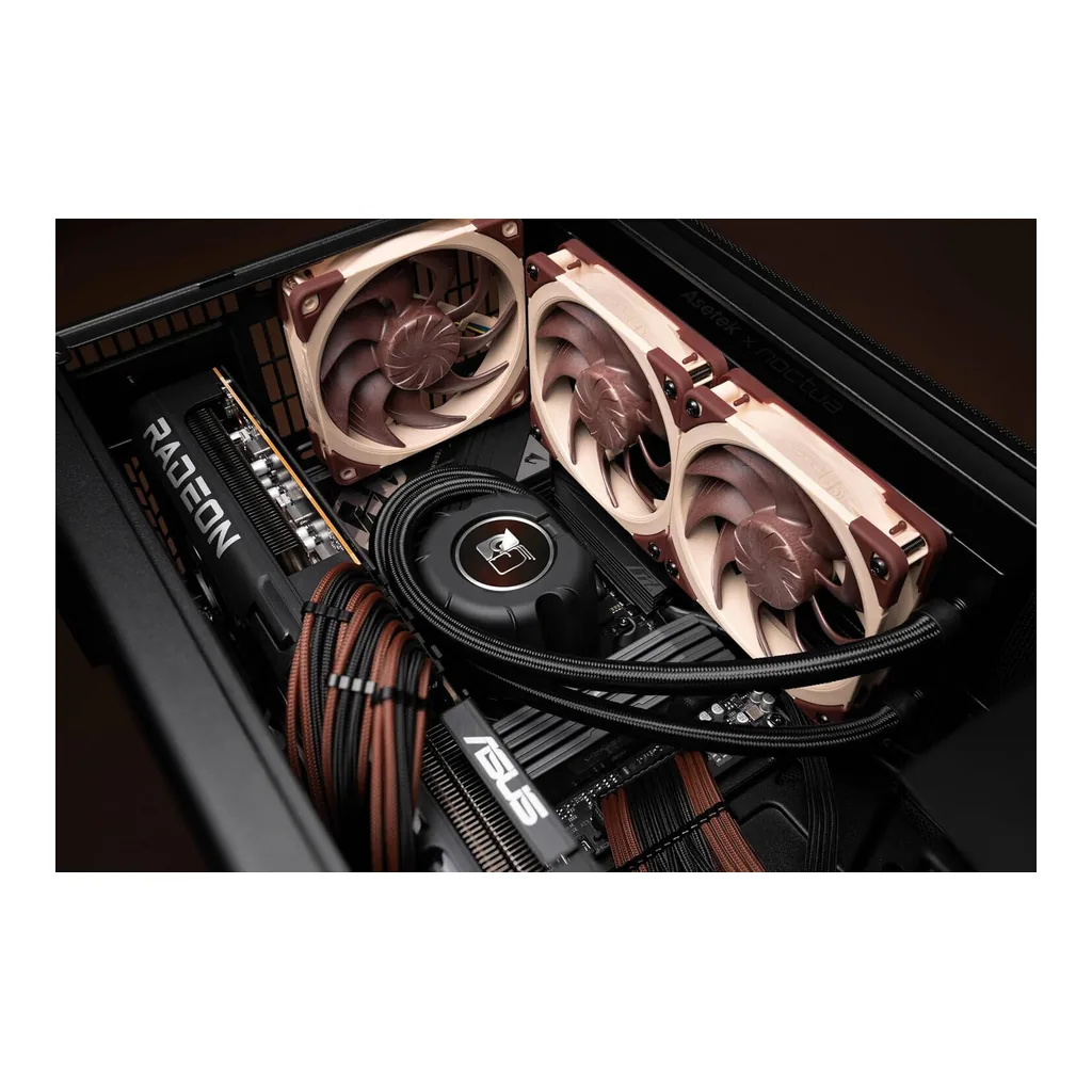 Noctua 240mm AIO Liquid CPU Cooler, Black/Brown/Beige | NL-LC1-24 - Image 6 Noctua 240mm AIO Liquid CPU Cooler, Black/Brown/Beige | NL-LC1-24