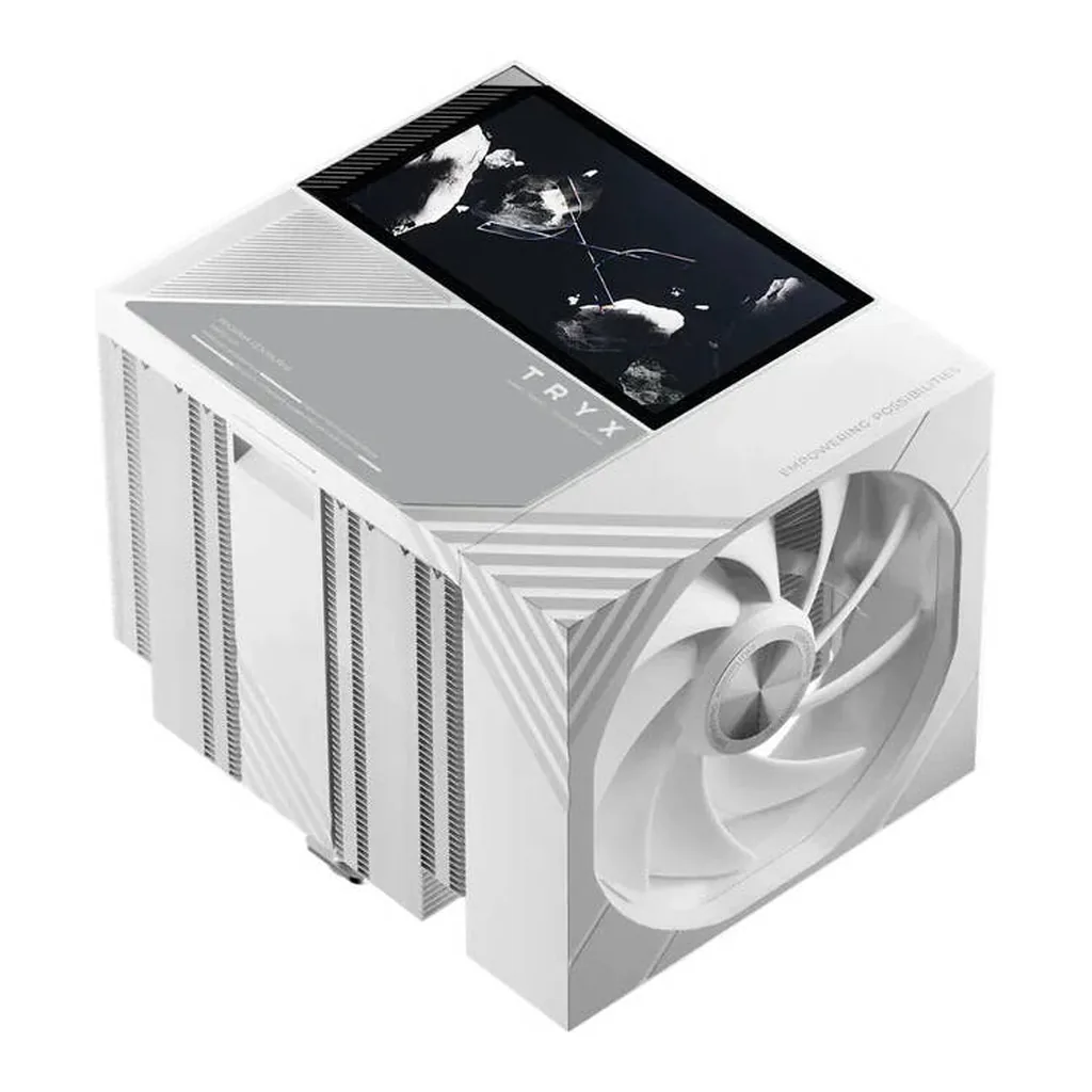 TRYX TURRIS 620 Dual-Tower Air CPU Cooler, White | H-T620N-DM2M-G0W - Image 1 TRYX TURRIS 620 Dual-Tower Air CPU Cooler, White | H-T620N-DM2M-G0W