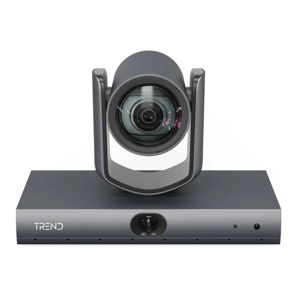 9b3810c2da20ef1f25f7697fbf2db415-hi.jpg TREND TR-VC40-DU Ai Dual Lens PTZ Conferencing Camera, Dual 1080p Cameras, 12X Optical Zoom, 110° Panoramic View, Ai Speaker Tracking, 8 Element Mic Array, PoE, Gray