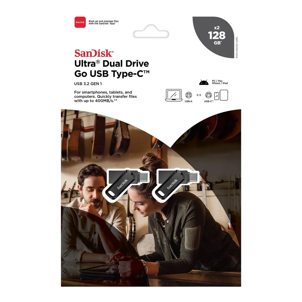 9b7020ff55047f3829929d8ad0e5cd69-hi.jpg SanDisk Ultra Dual Drive Go 128GB USB Type-C Flash Drive, Up to 400MB/s, Dual USB-C & USB-A, Automatic Photo Backup with Memory Zone App, Black | SDDDC3-128G-AS162
