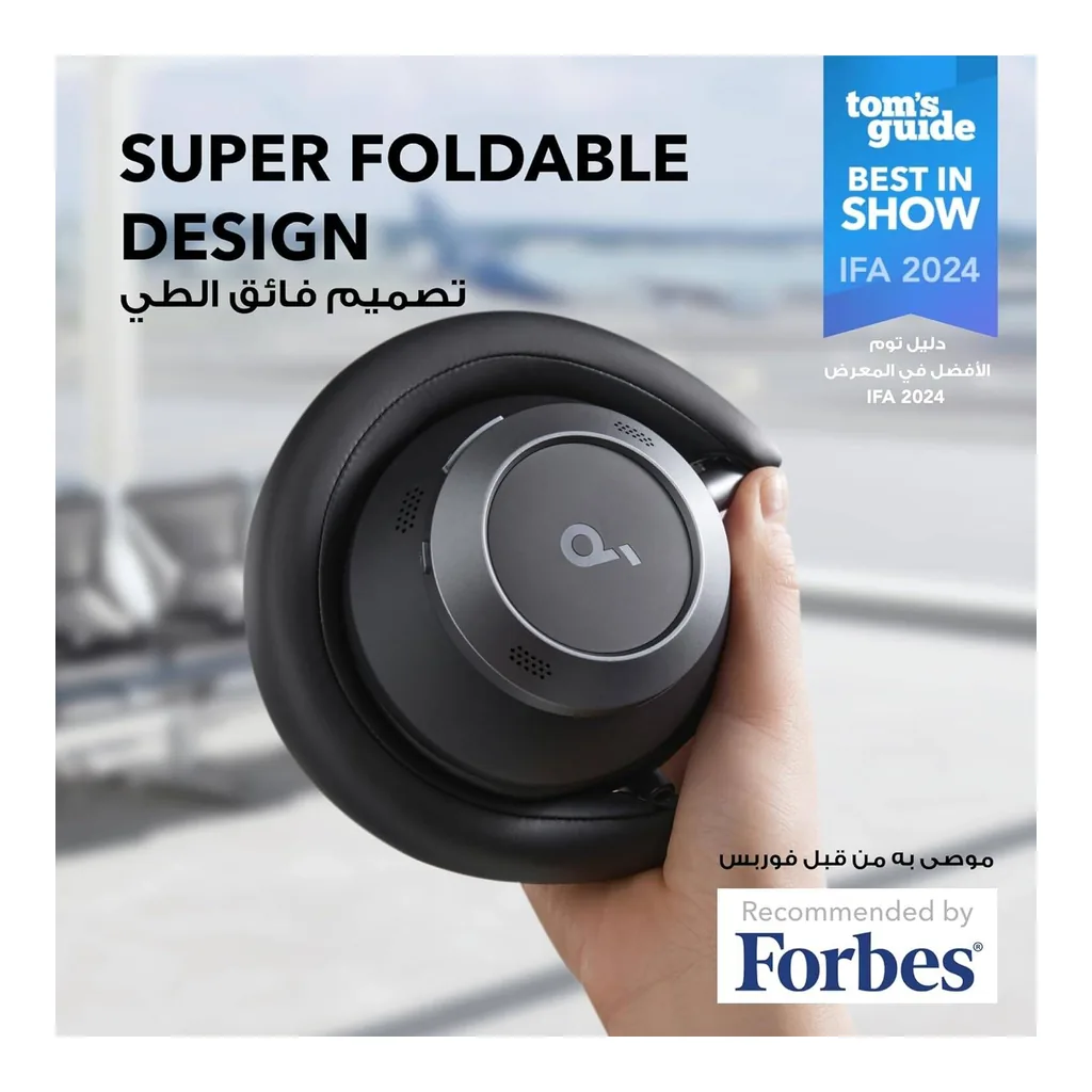 9b98f5c84be84091a88fb75f5887e476-hi.jpg Anker Soundcore Space One Pro Wireless Headphones, Adaptive Noise Cancelling, Hi-Res Audio, 60H Playtime, Foldable Design, Comfortable Fit, Black