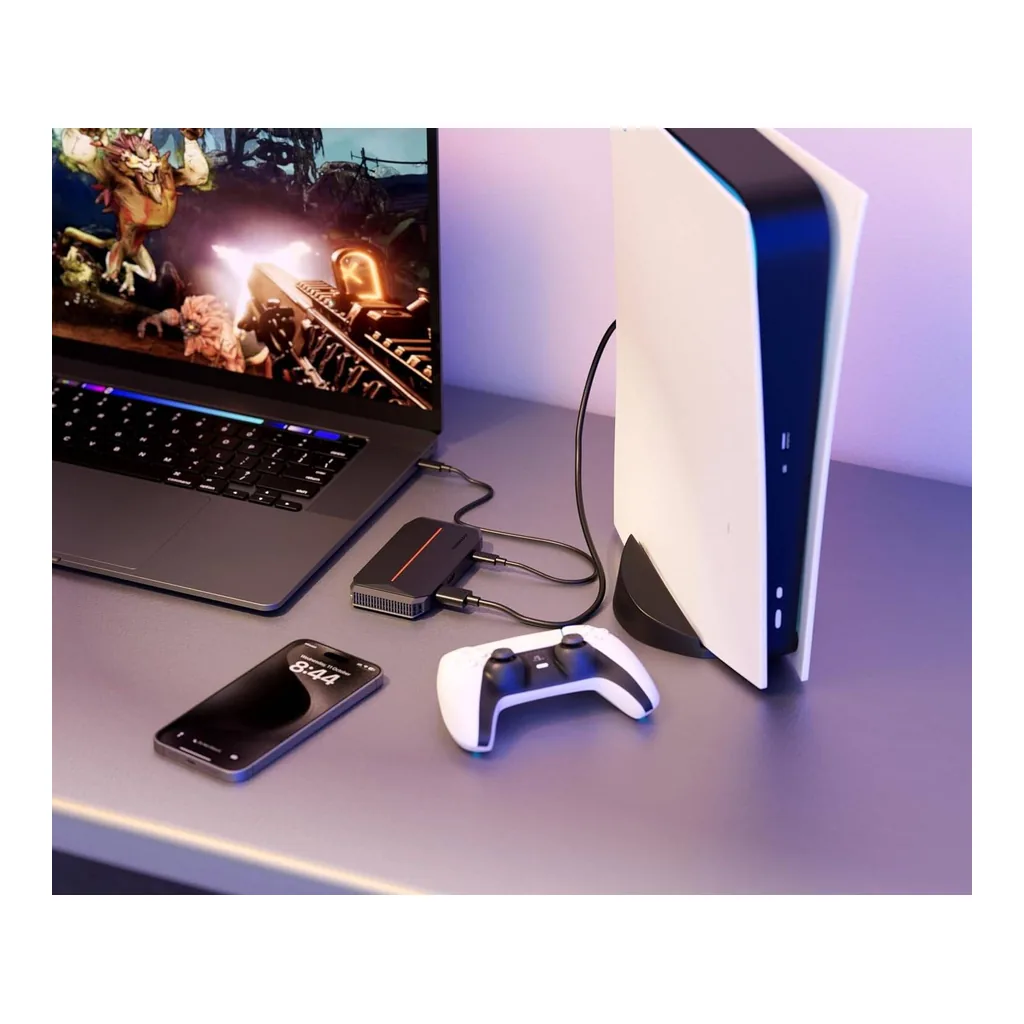 Powerology PWC1HD3AX USB-C Capture Card, 4K60 HDMI Passthrough and 1080p60 Capture - Image 4 Powerology PWC1HD3AX USB-C Capture Card, 4K60 HDMI Passthrough and 1080p60 Capture