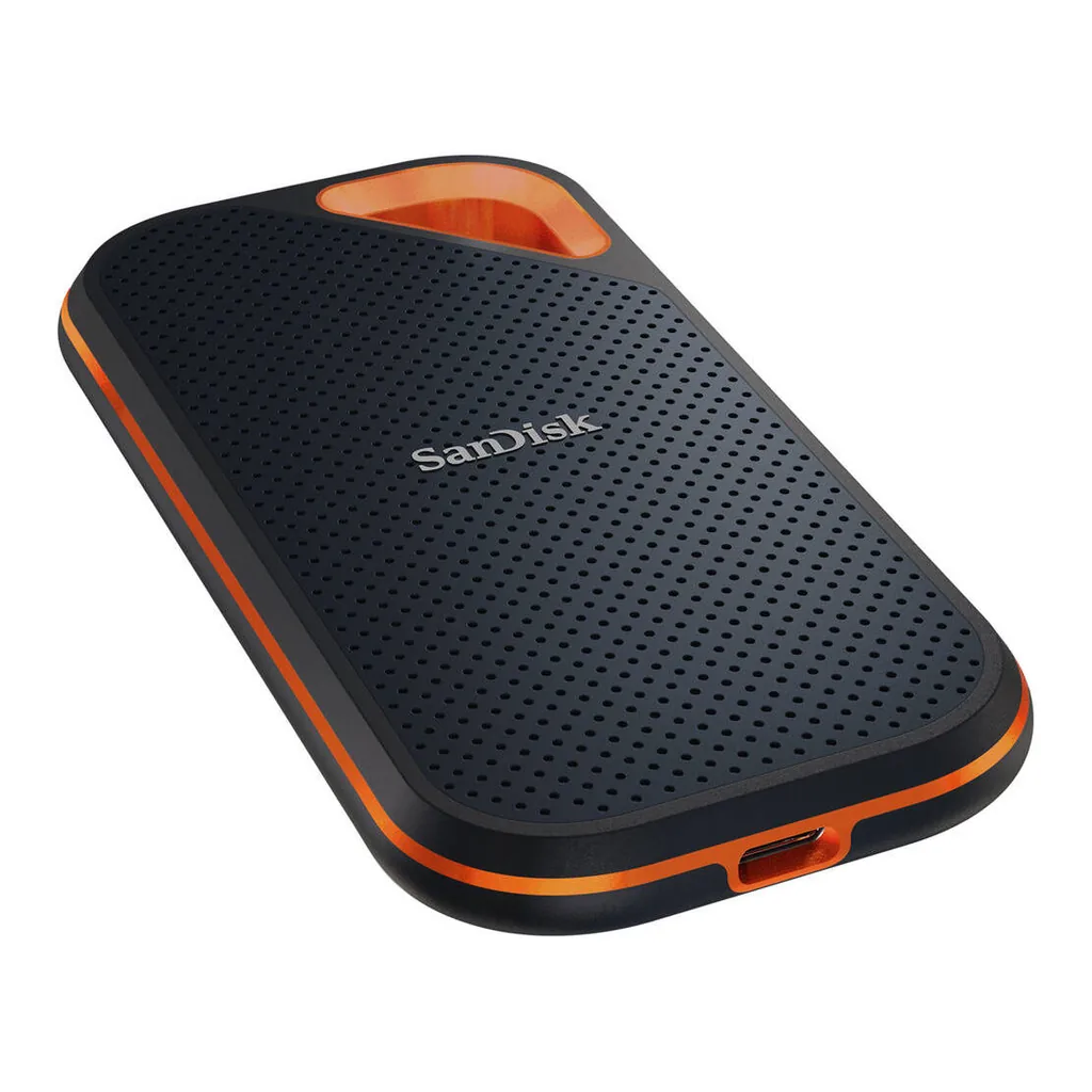 9cc557094cddff547bdc0734da2e93e3-hi.jpg SanDisk 2TB Extreme PRO Portable SSD V2, USB 3.2 Gen 2x2 Type-C, Up to 2000 MB/s Read & Write Speeds, 256-Bit AES Hardware Encryption, Carabiner Loop, IP55, Black - Orange | SDSSDE81-2T00-G25