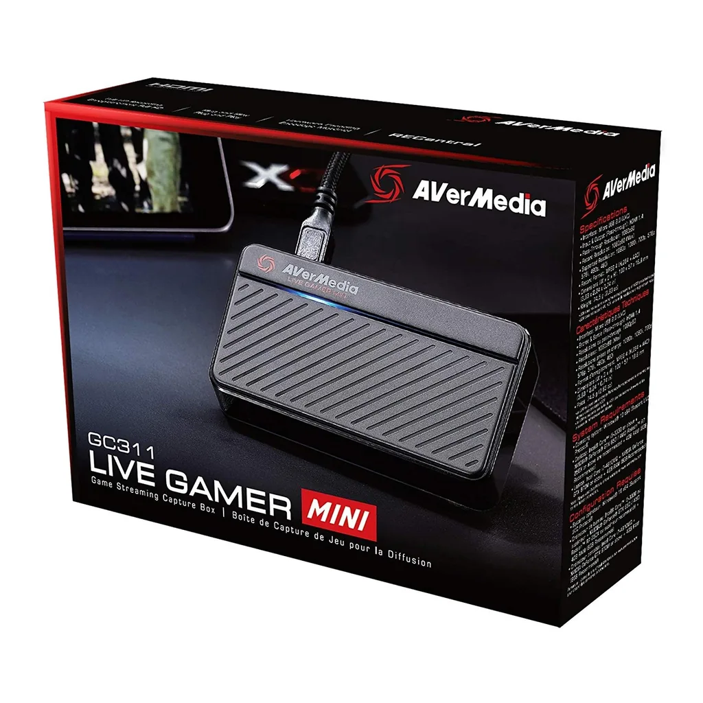 AVerMedia Live Gamer MINI GC311 USB Capture Card, 1080p60 | 61GC3110A0AB - Image 3 AVerMedia Live Gamer MINI GC311 USB Capture Card, 1080p60 | 61GC3110A0AB