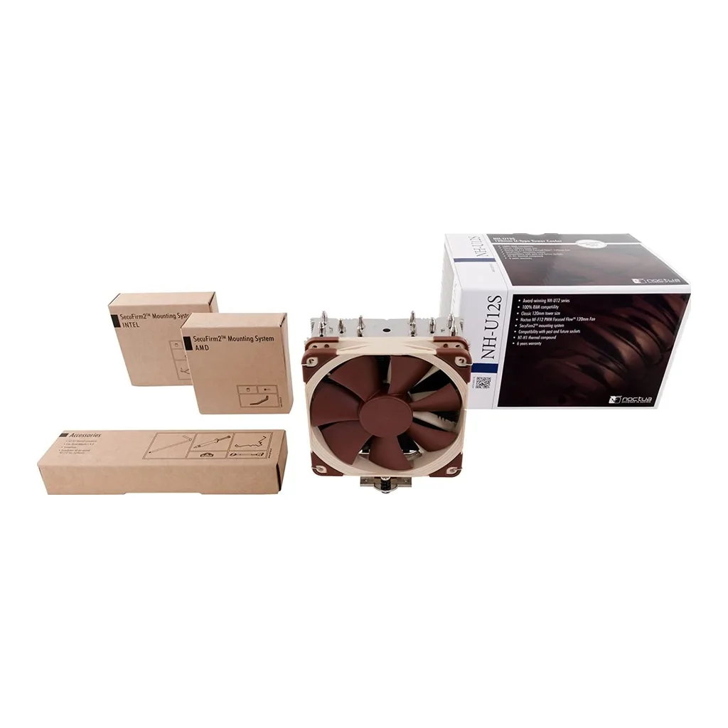 Noctua NH-U12S CPU Cooler, Brown | NH-U12S-BROWN - Image 4 Noctua NH-U12S CPU Cooler, Brown | NH-U12S-BROWN