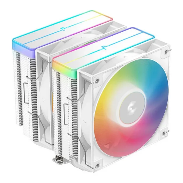 DeepCool AG620 ARGB Dual-Tower 120mm CPU Cooler, White | R-AG620-WHAMMN-GJD - Image 1 DeepCool AG620 ARGB Dual-Tower 120mm CPU Cooler, White | R-AG620-WHAMMN-GJD